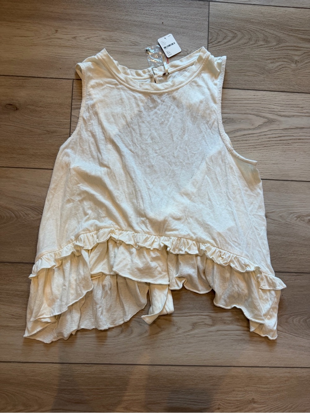 Free People Bohemian Ruffle Top with Open Back Tie